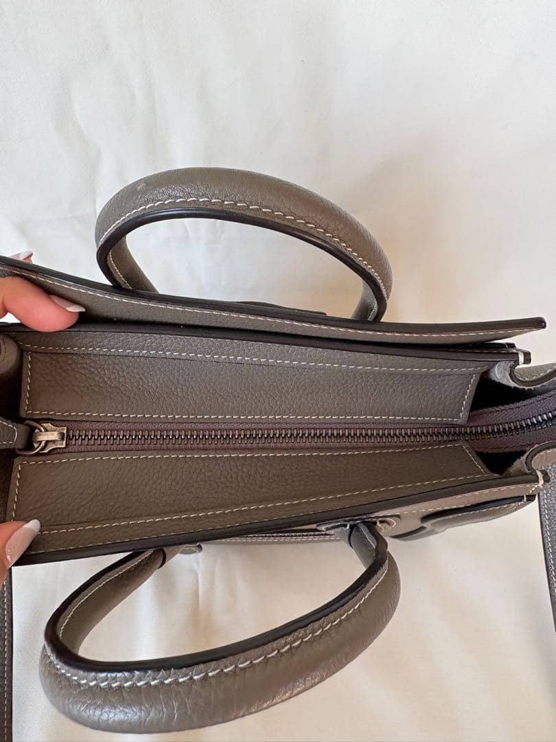 【35happy】美品 旧ロゴ セリーヌ ラゲージ ナノ スリバッグ 正規