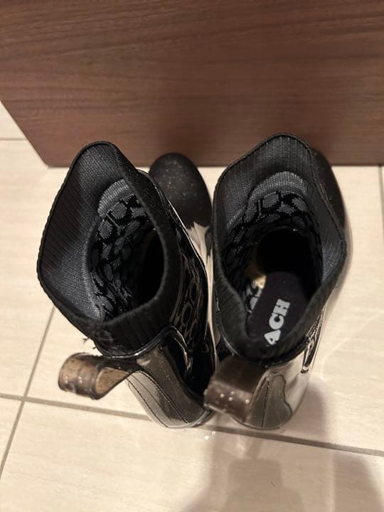 【美品】COACHレインブーツ24.5(38.5)