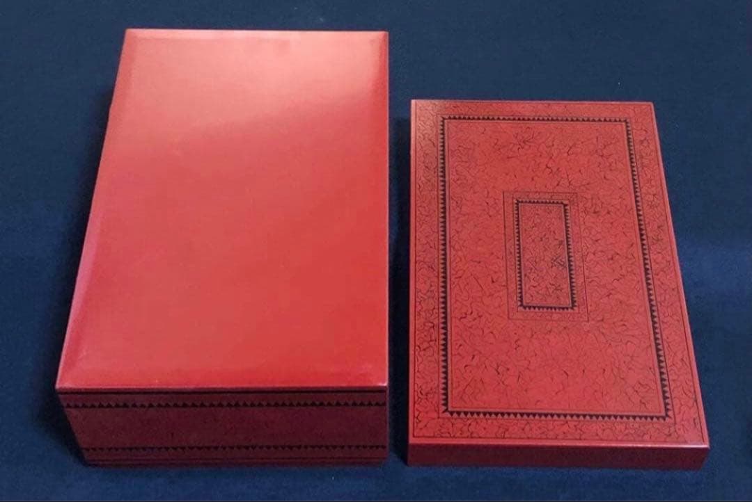 《R》茶道具 蒟醤 茶箱 お茶道具5点付 木製漆器　260202く3