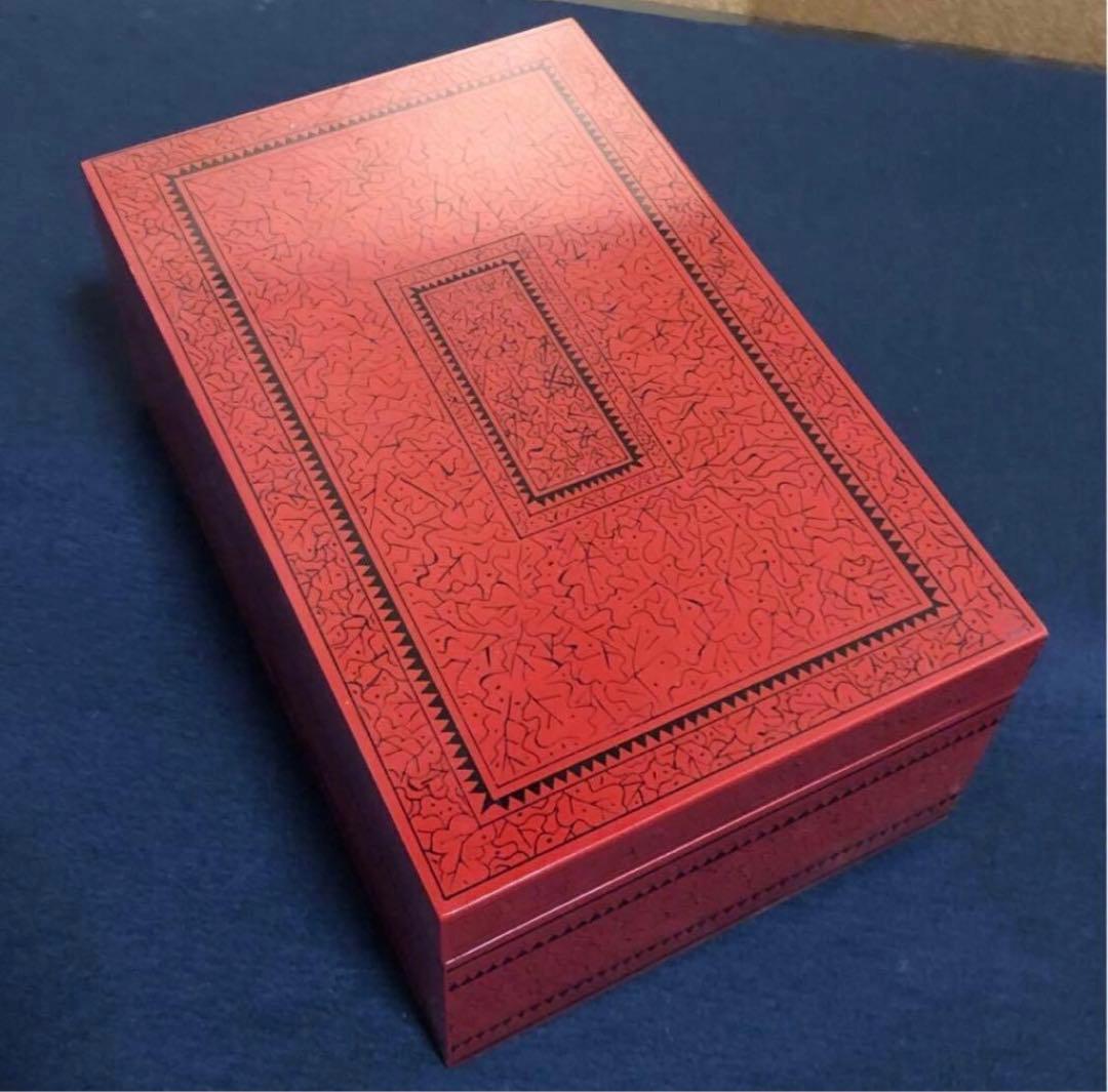 《R》茶道具 蒟醤 茶箱 お茶道具5点付 木製漆器　260202く3