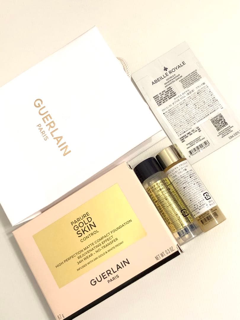 【美品】ゲラン パリュール ゴールドスキンコントロールコンパクト 3点付