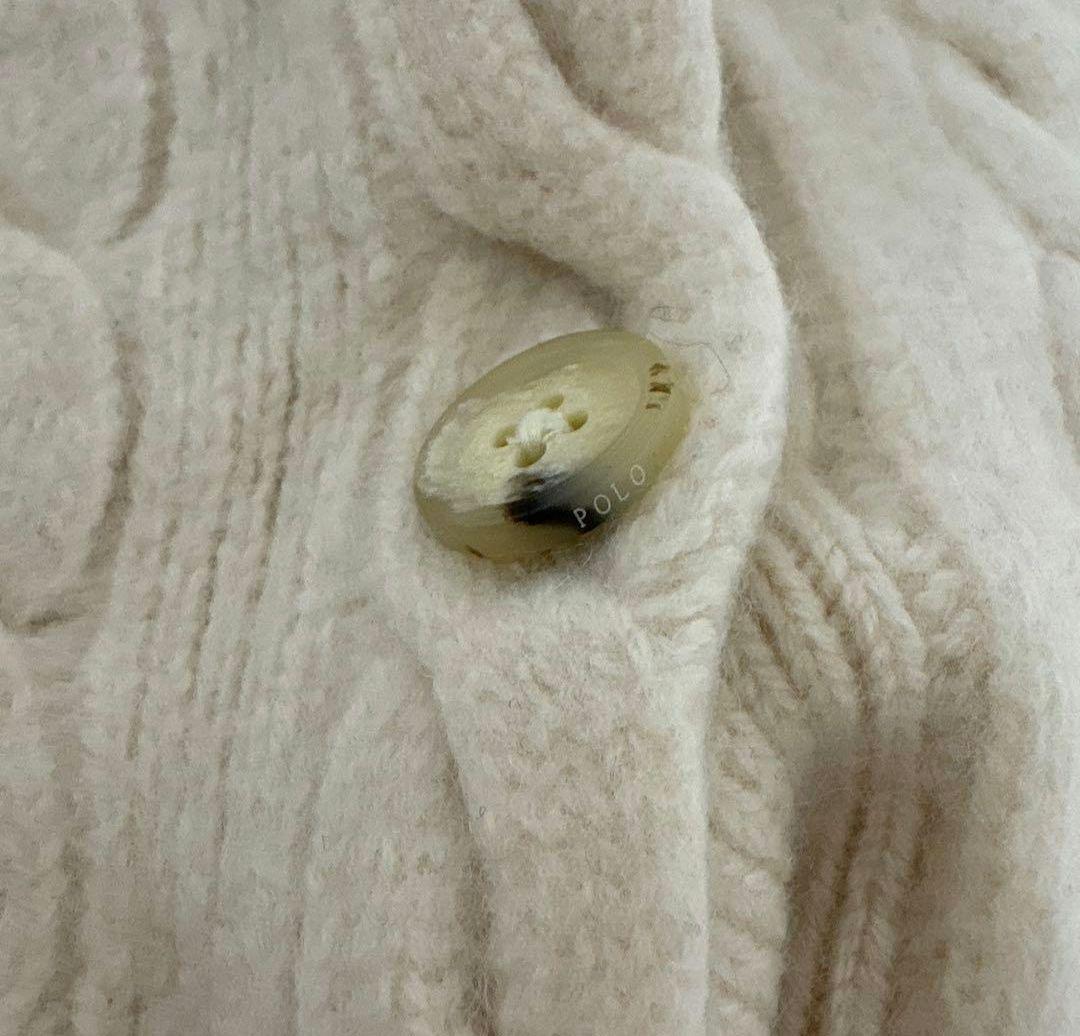 ポロラルフローレン ケーブルニット ウールカシミヤ カーディガンSサイズ