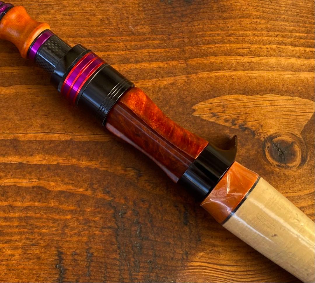 トラウトロッド　テレスコロッド　ウッドグリップ　コンパクトロッド