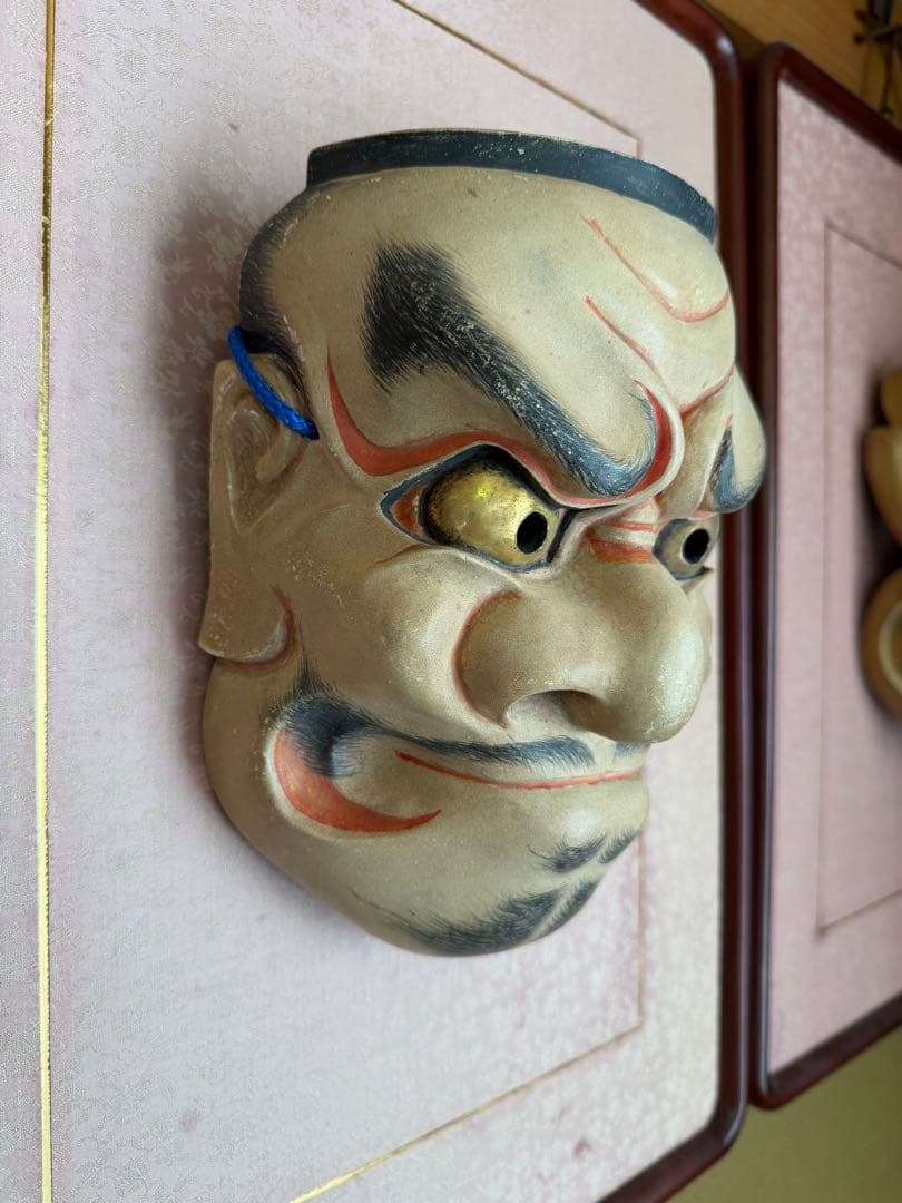 能面 大癋見【おおべしみ】　木彫り