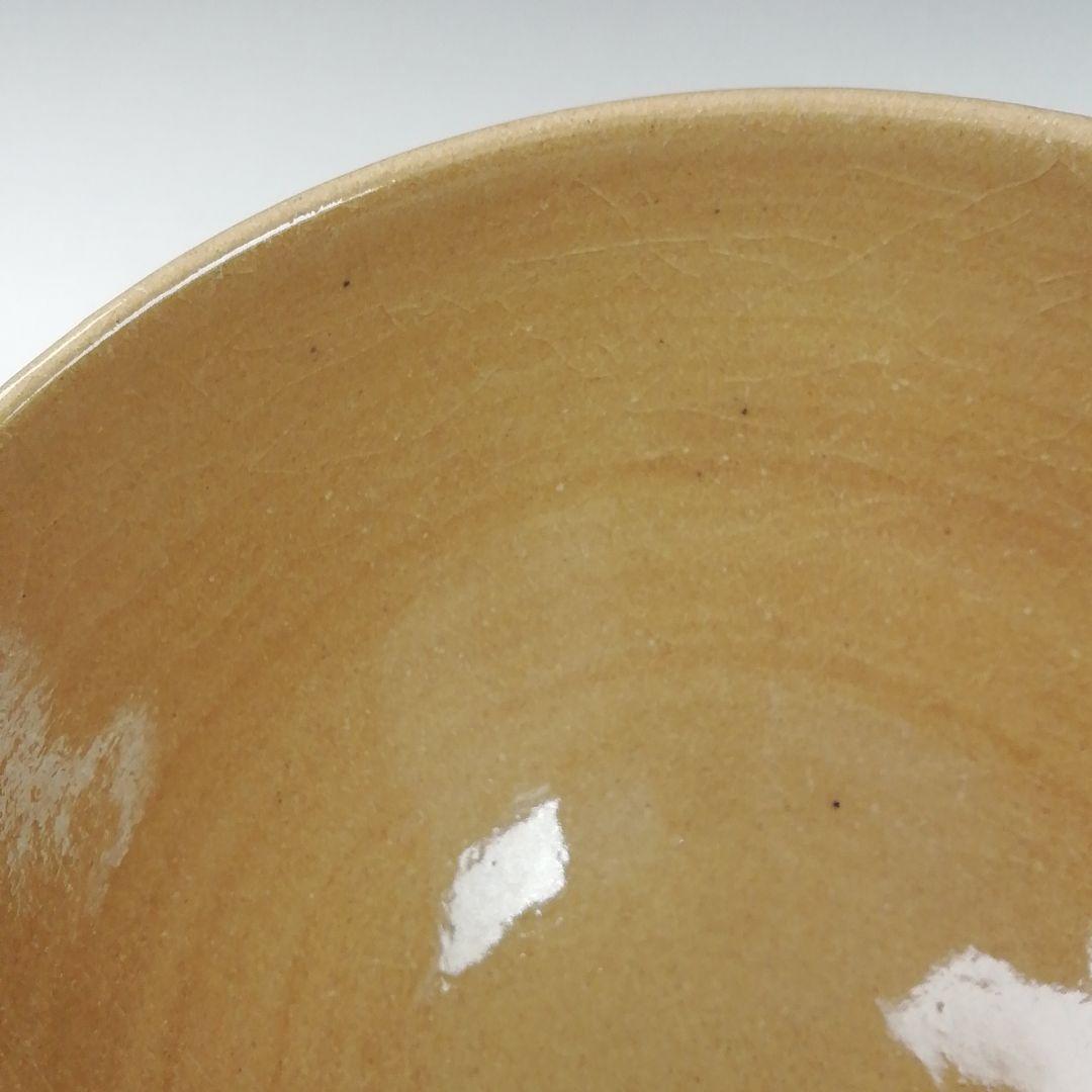 Ｗ２２７　茶碗　『波に海老』『高槻古曽部焼』『寒川義崇 造』共箱　抹茶碗　茶道具