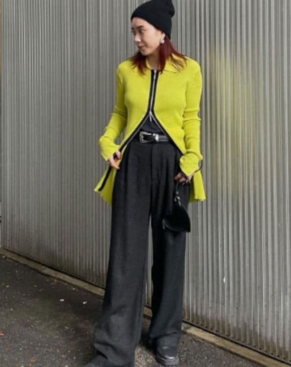 [タグ付]アメリCOLOR SCHEME LONG KNIT TOP