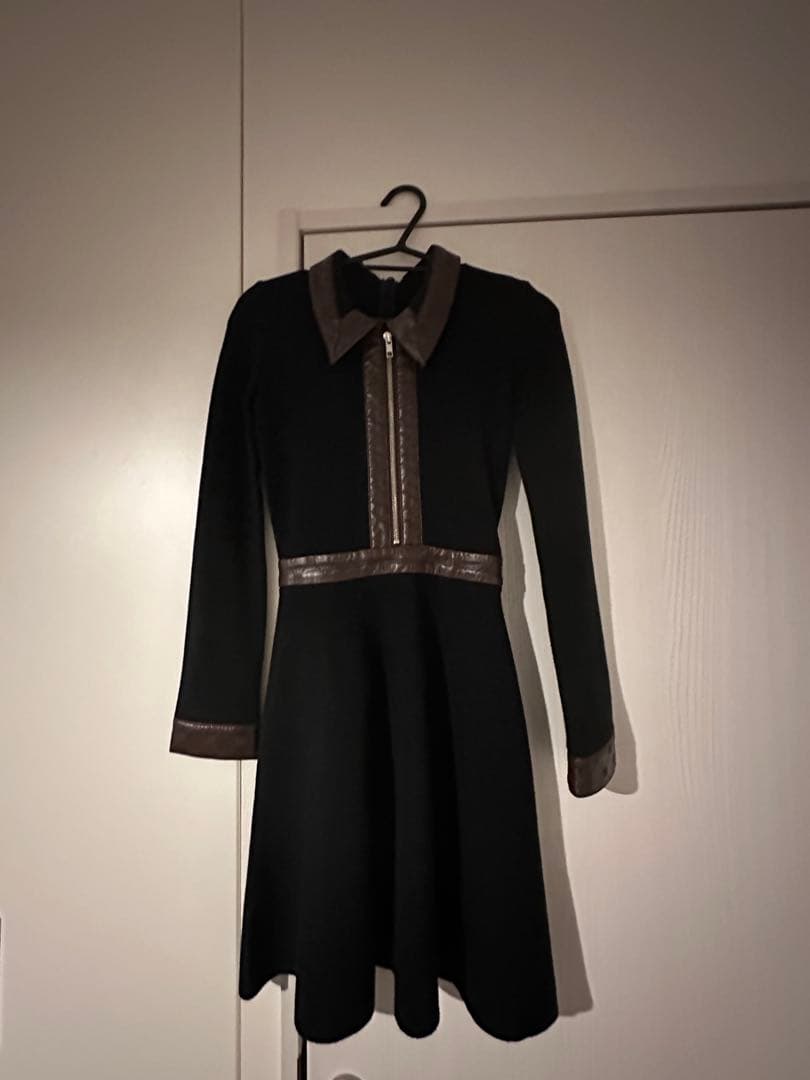 Darich ロゴレザーフレアミニワンピース