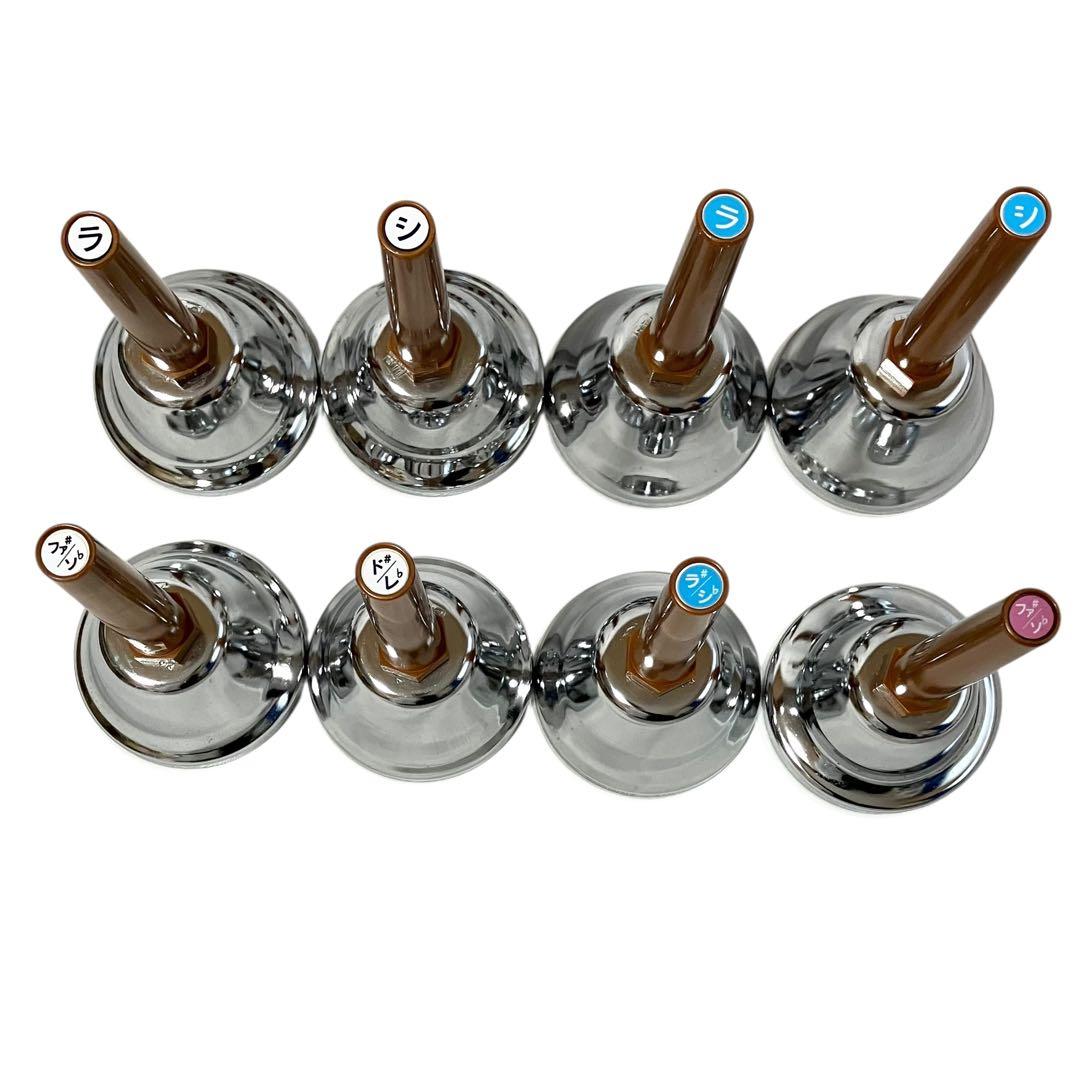 【良品】 ウチダ ミュージックベル 23音 ハンドベル シルバー ケース付