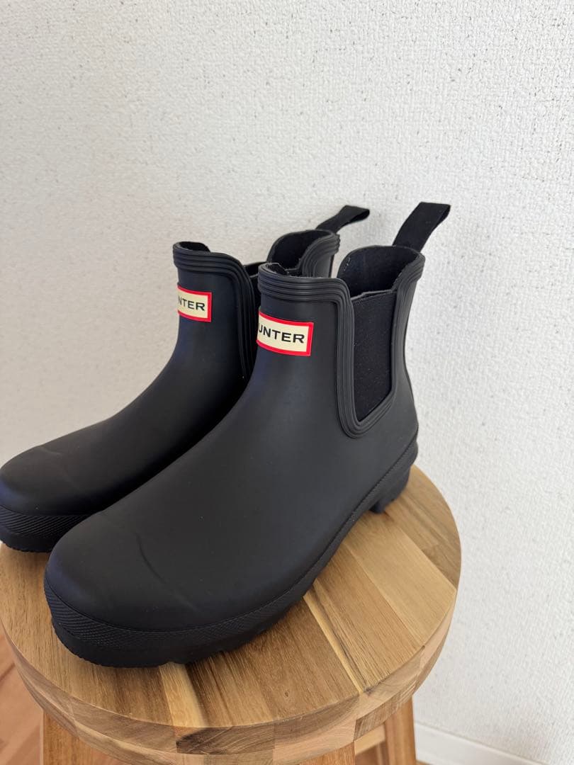 HUNTER ブラック ショートブーツ（箱無）