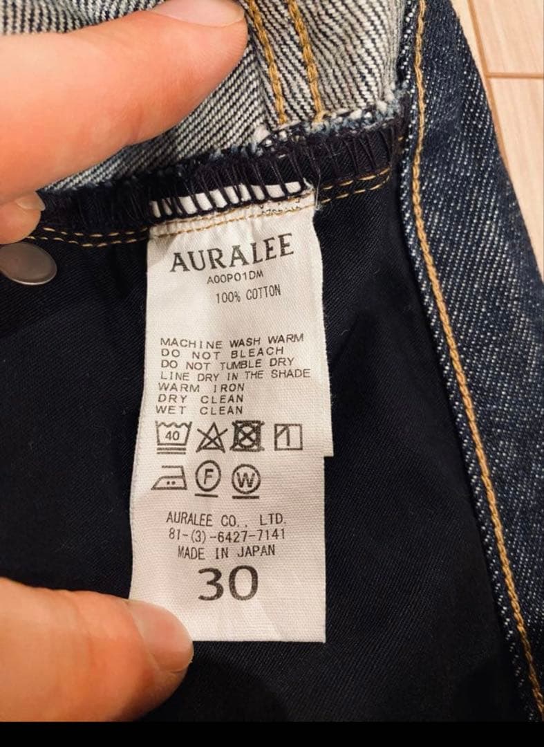 AURALEE HARD TWIST DENIM 5P PANTS 30インチ