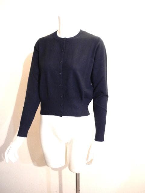最新◆リナシメント◆知的NAVY！定番人気”ふわ柔らかソフトな活躍ニットカーディ