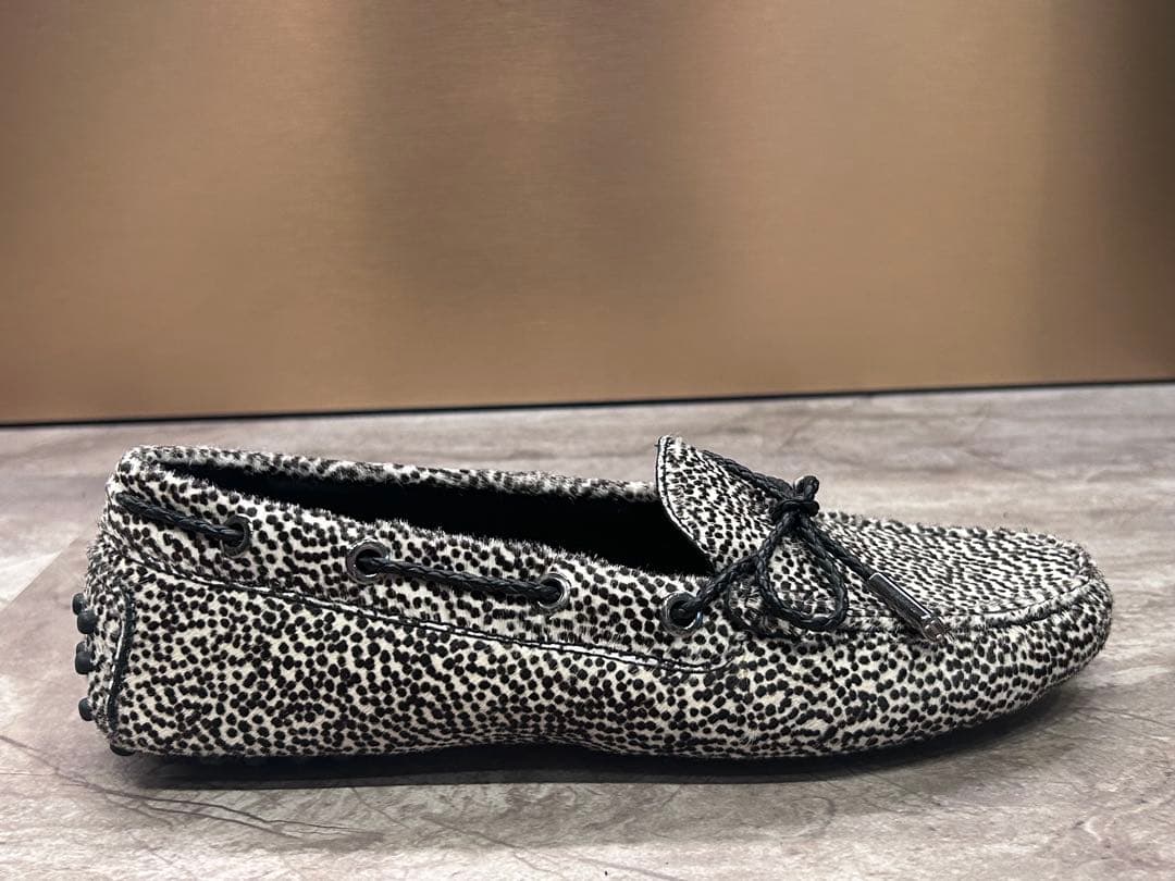 TOD'S ハラコ イントレチャートリボン ドライビングシューズ ローファー