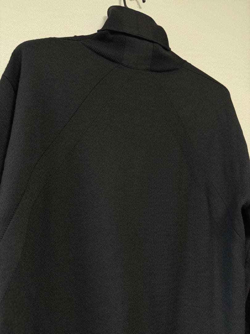 JIL SANDERジルサンダーウール タートルネックニット46 ブラック