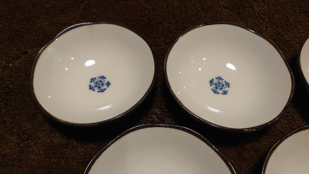 古伊万里　伊万里　染付　豆鉢　江戸期　蔵出し　５客