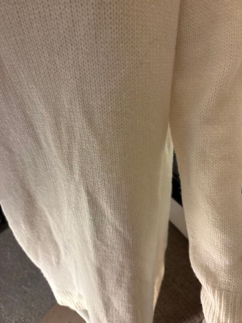 アディアムＡＤＥＡＭタートルカシミヤワンピース白４（Ｌ位）フォクシー34733