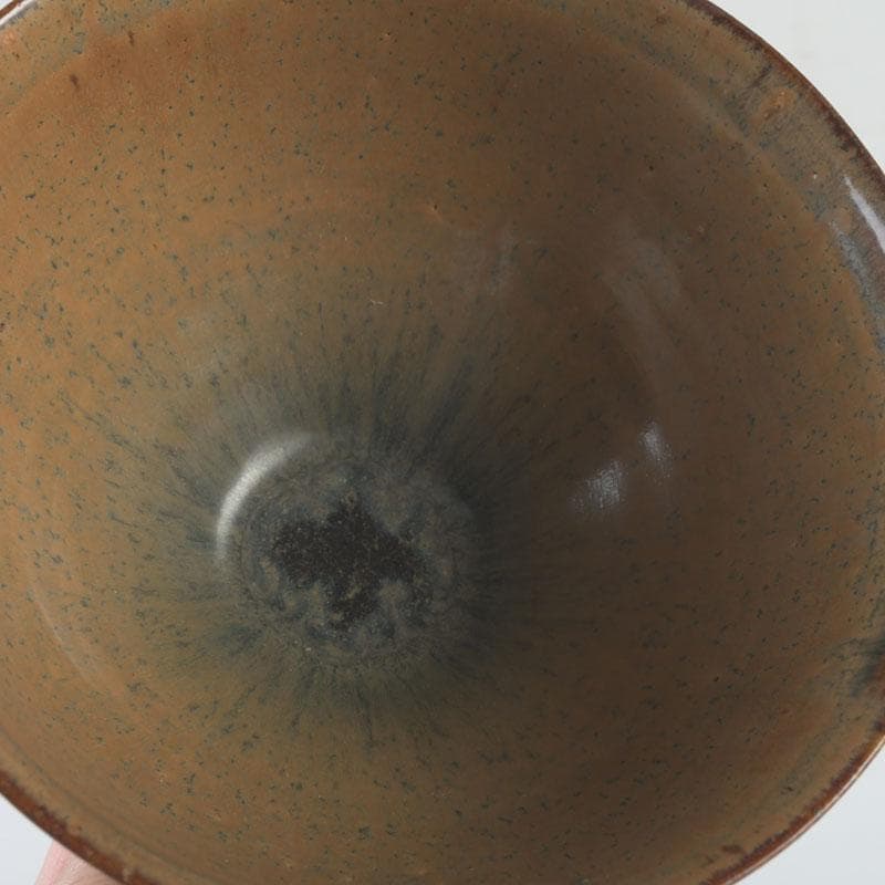 茶道具　飴釉　天目茶碗　仕覆付　裏千家十五代鵬雲斎極め箱　M　9785