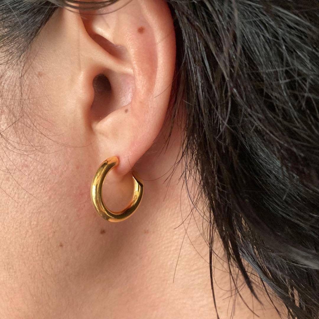 ゴールド 4×23mm 両耳　18金　ピアス　BWL クロムハーツ