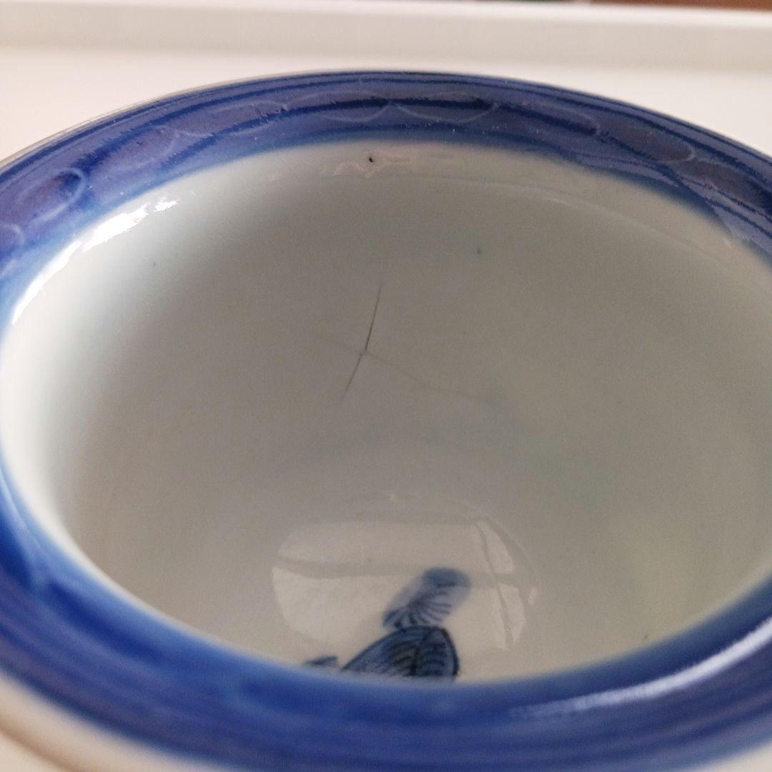 古伊万里　染付　鯉