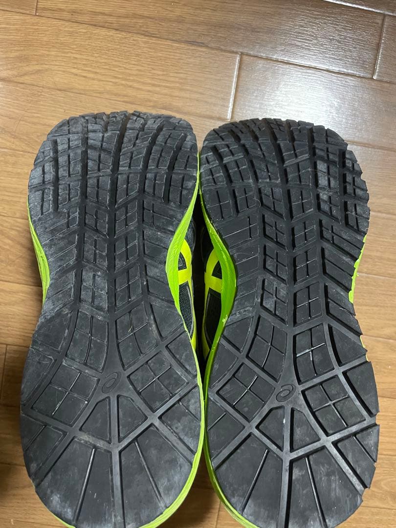 アシックス　安全靴　ブラック/ネオンライム28㎝