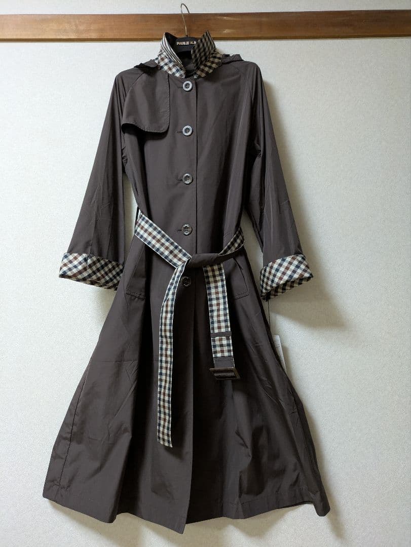 新品アクアスキュータム トレンチデザイン レインコート LLサイズ 大きいサイズ