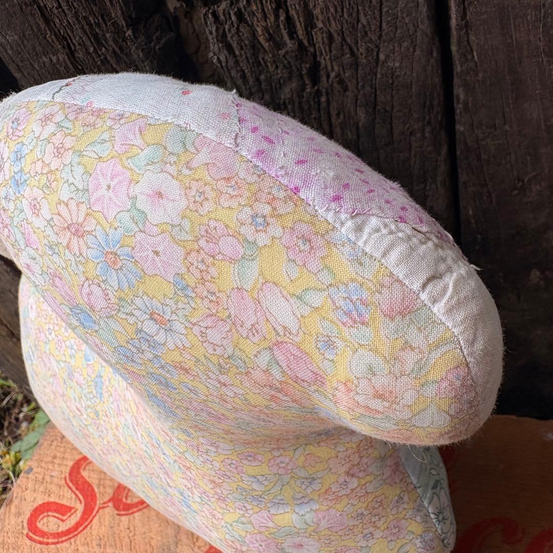 【USA vintage】パッチワーク ピロー ぬいぐるみ フィードサック