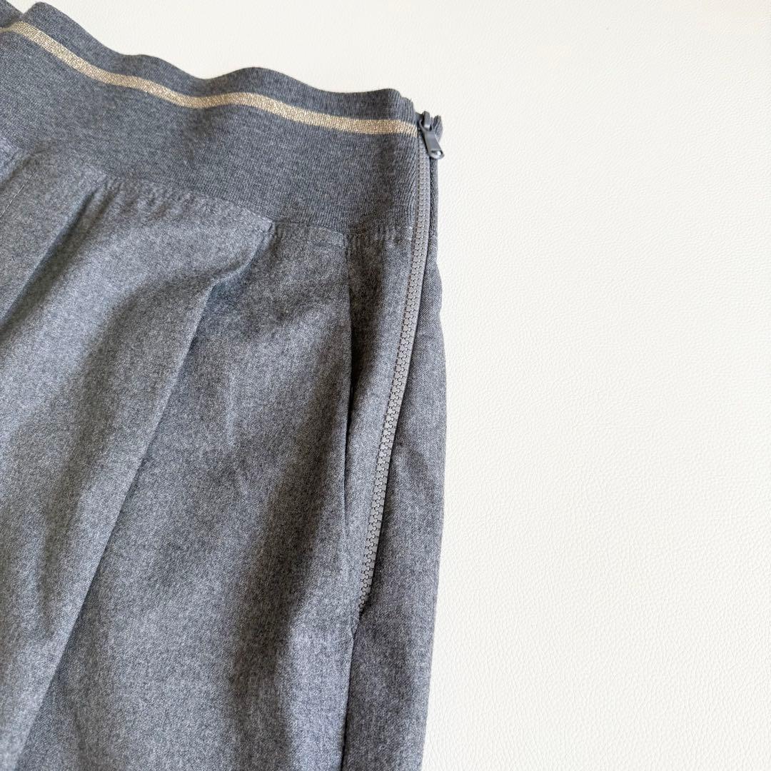 【ブルネロクチネリ】ガウチョパンツ クロップド丈 モニーレライン風 42 グレー