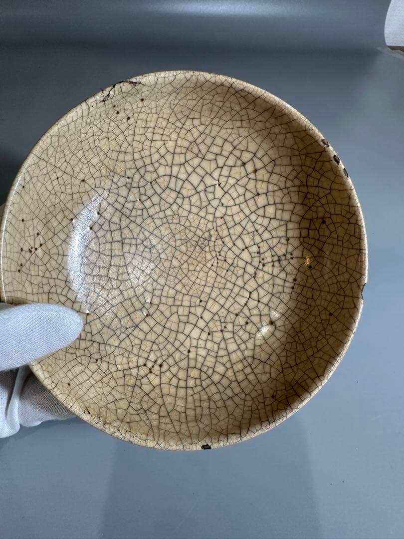 中国 仿哥釉 碗 八客