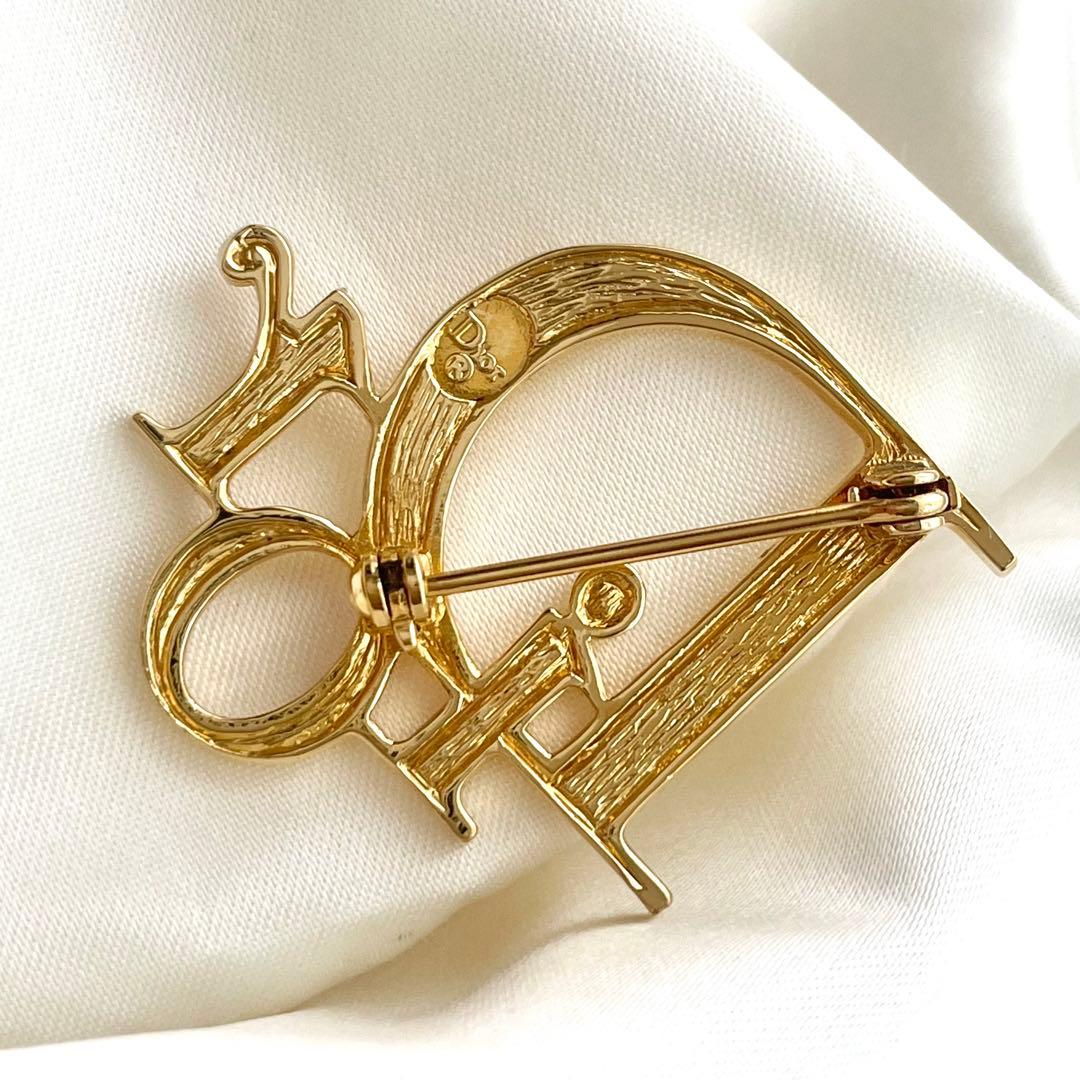 希少 Christian Dior ブローチ　ロゴ　ヴィンテージ　ディオール