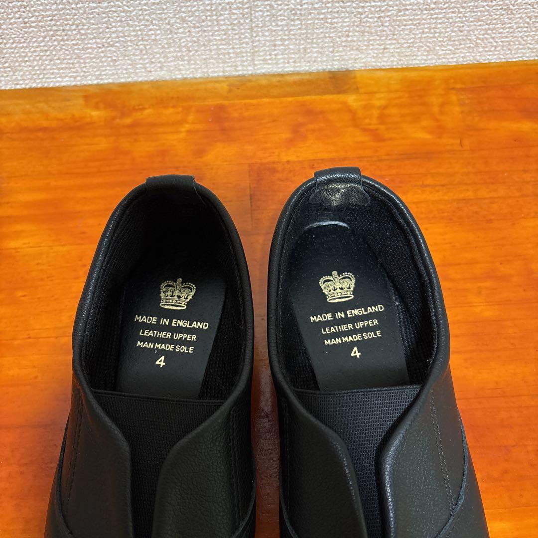 ❀美品 クラウン ジャズ レザー 4 黒 ブラック 23cm