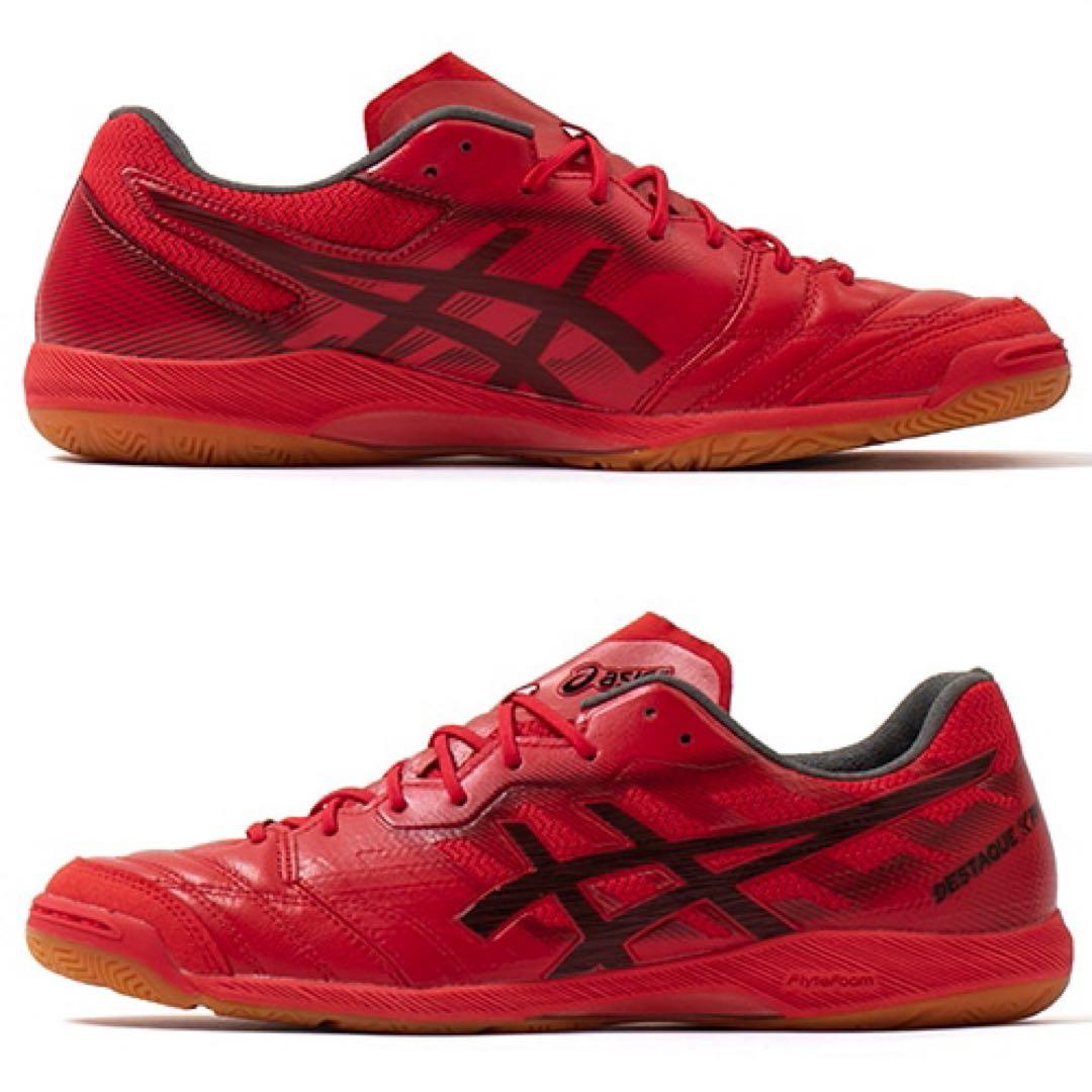 デスタッキ 25.5 レッド フットサルシューズ asics アシックス