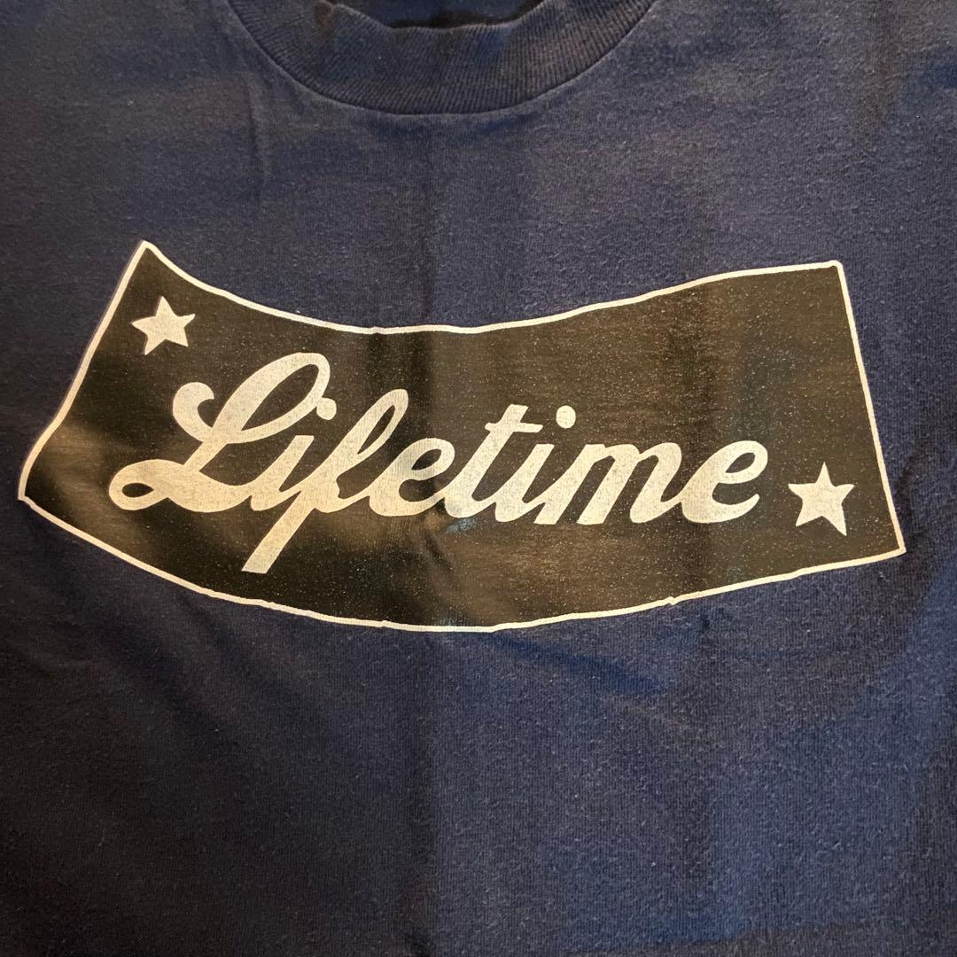 Lifetime - ロゴ Tシャツ ネイビー　バックプリントあり