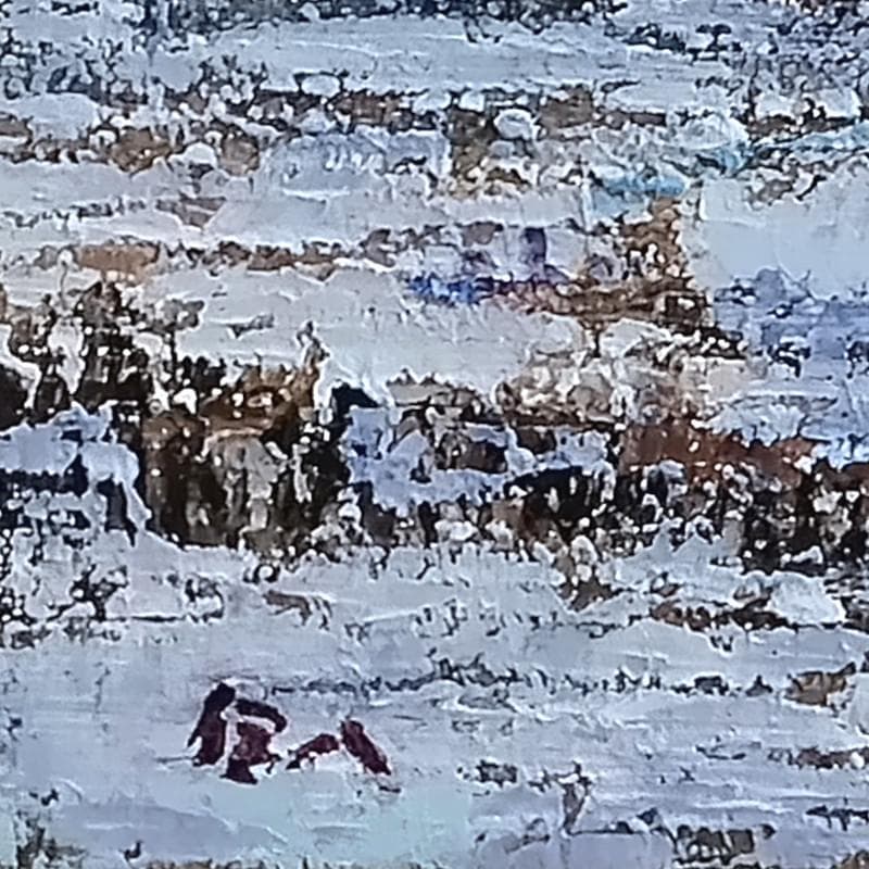 ☆伊藤伊八☆「 冬景色 (仮）」油絵　F6号