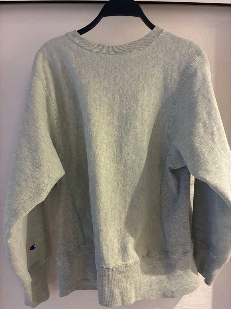 リバースウィーブ　杢グリーン　目なし　80s