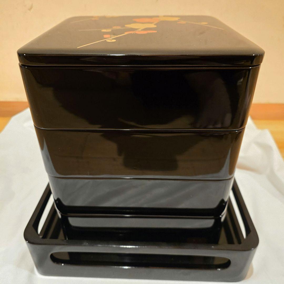 輪島塗 慶塚 四段重 重箱 台座付き