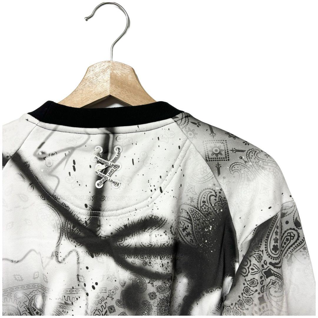 ラッセルノ ゴルフ クルーネック P.O スプレー ペイズリー ホワイト XL