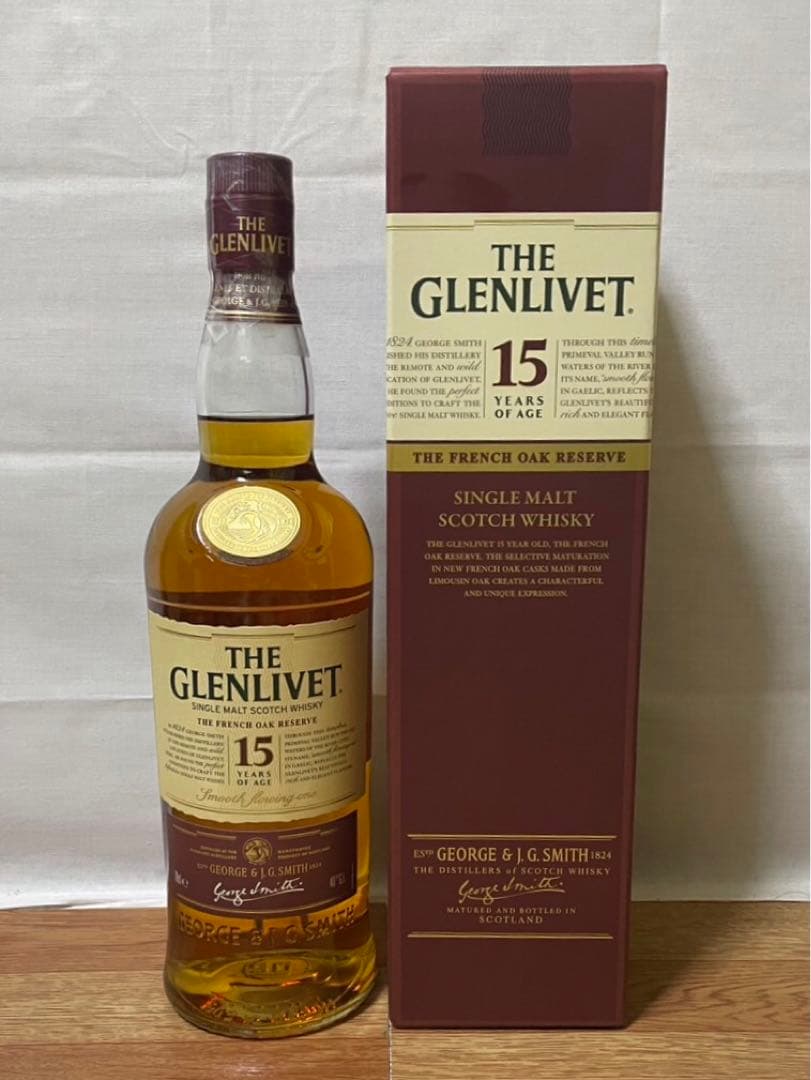 旧ボトル グレンリベット12年&15年&16年 ナデューラ&18年 グラス付き