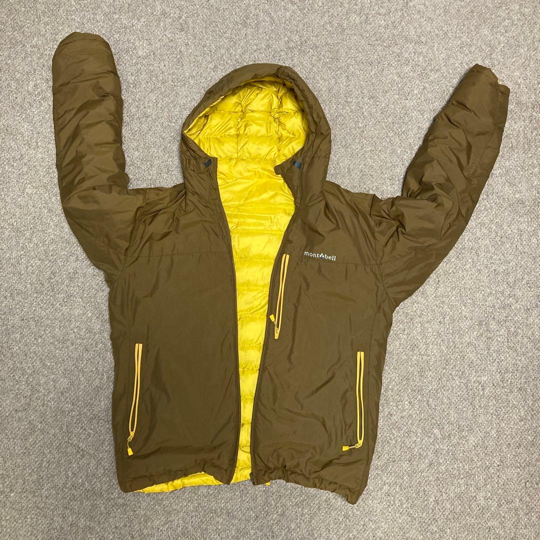 モンベル ダウンジャケット イエロー/ブラウン
