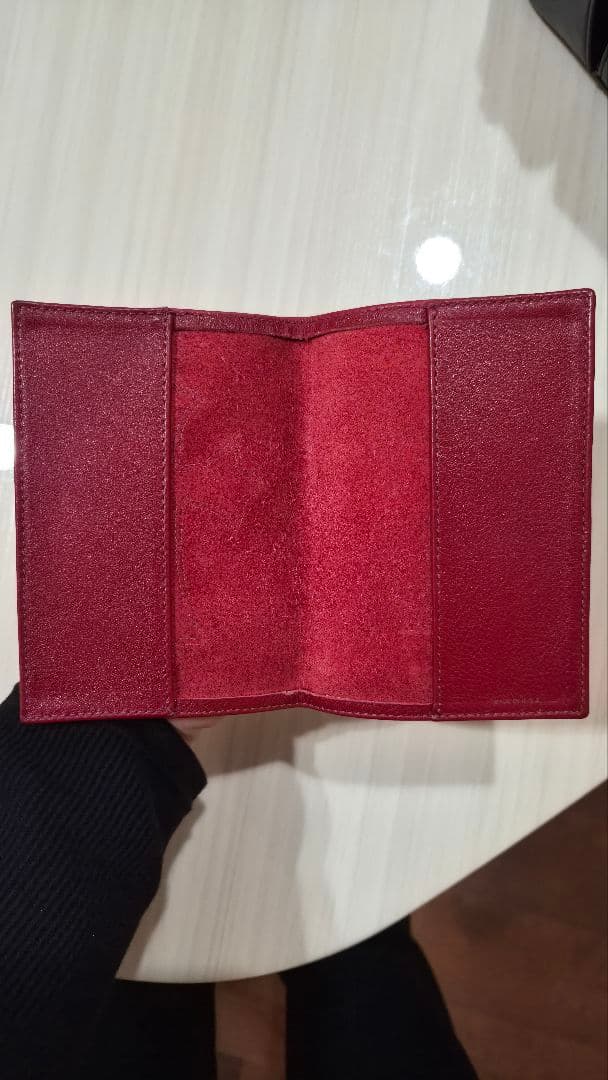 CHROME HEARTS クロムハーツ パスポートケース クロスパッチ レッド