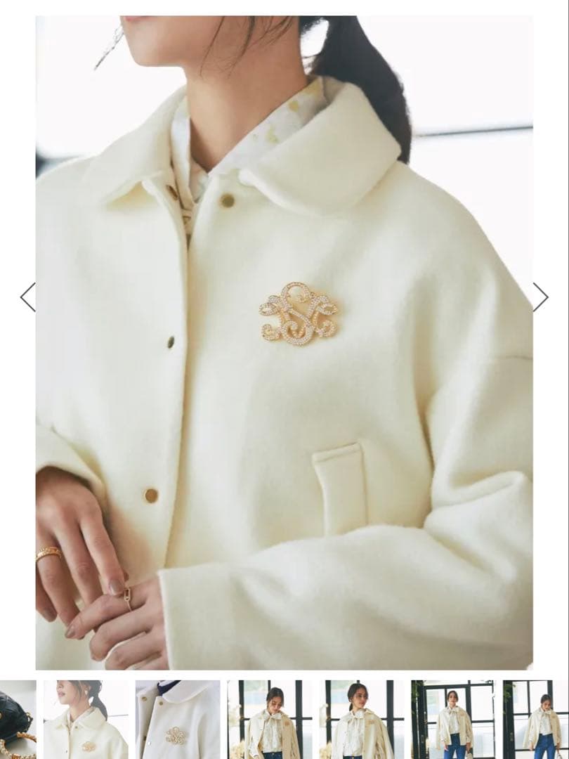 セブンテン パール ロゴブローチ