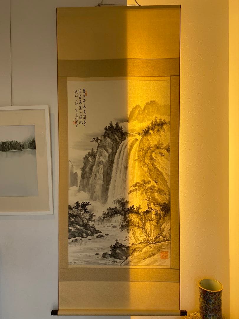 楊増棠　近代中国 掛軸 絵画　台湾画家　中国画 中国美術